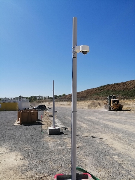 installation videosurveillance et camera sur un chantier en ile de france